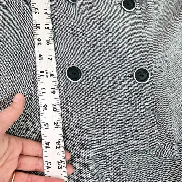 Calvin Klein Suit Womens 10 Black And White Linen Blend Double Breasted NWT - Picture 3 of 16